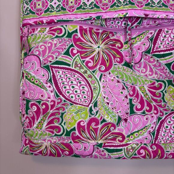 Vera Bradley Pink and Green Patterned Large Quilted Garment Bag - Picture 5 of 11